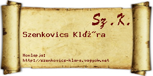 Szenkovics Klára névjegykártya